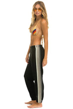 Load image into Gallery viewer, AVIATOR NATION 5 STRIPE SWEATPANTS - BLACK // GREY 2
