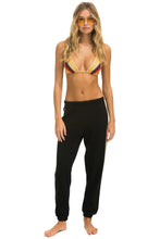 Load image into Gallery viewer, AVIATOR NATION 5 STRIPE SWEATPANTS - BLACK // GREY 2
