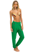 Load image into Gallery viewer, AVIATOR  NATION 5 STRIPE SWEATPANTS - KELLY GREEN // BLUE
