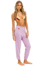 Load image into Gallery viewer, AVIATOR NATION 5 STRIPE SWEATPANTS - MAUVE // PINK // GREEN
