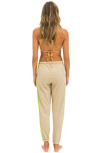 Load image into Gallery viewer, AVIATOR NATION 5 STRIPE SWEATPANTS - SAND // PINK // GREEN

