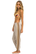 Load image into Gallery viewer, AVIATOR NATION STRIPE SWEATPANTS - SAND // TAN
