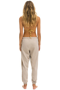 AVIATOR NATION STRIPE SWEATPANTS - SAND // TAN