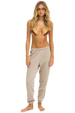 Load image into Gallery viewer, AVIATOR NATION STRIPE SWEATPANTS - SAND // TAN
