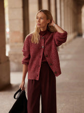 Load image into Gallery viewer, VARLEY PATRICIA RIB CARDIGAN - RED FLECKED
