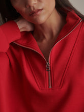 Load image into Gallery viewer, VARLEY HAWLEY HALF-ZIP SWEAT - RED MARL
