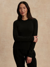 Load image into Gallery viewer, VARLEY EDNA LONG SLEEVE FITTED TEE - BLACK
