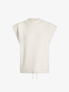 VARLEY OTIS SLEEVELESS SWEAT - IVORY MARL