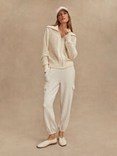 Load image into Gallery viewer, VARLEY ELOISE ZIP-THROUGH KNIT - EGRET
