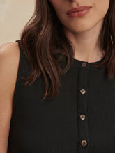 Load image into Gallery viewer, VARLEY LATIA BUTTON-THROUGH TANK - BLACK
