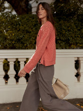 Load image into Gallery viewer, VARLEY HOSSLER KNIT CARDIGAN - APRICOT BRANDY
