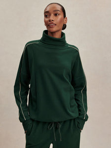 VARLEY ARIANA HIGH-NECK ACTIVE SWEAT - PINE GROVE/CEMENT