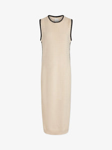 VARLEY DWIGHT TANK KNIT MIDI DRESS - BIRCH