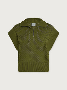 VARLEY GAINES HALF-ZIP KNIT - FRESH FERN