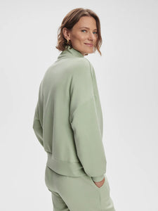 VARLEY HAWLEY HALF-ZIP SWEAT - SNOW SAGE