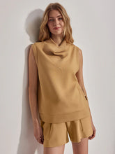 Load image into Gallery viewer, VARLEY ELLEN COWL NECK TANK - PRAIRIE SAND
