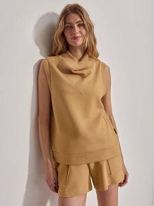 VARLEY ELLEN COWL NECK TANK - PRAIRIE SAND