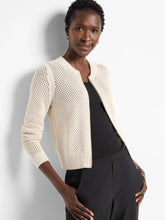 Load image into Gallery viewer, NIC+ZOE ZIP FRONT MESH CARDIGAN - CLASSIC CREAM
