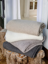 Load image into Gallery viewer, BAREFOOT DREAMS COZYCHIC LITE RIBBED THROW - CARBON
