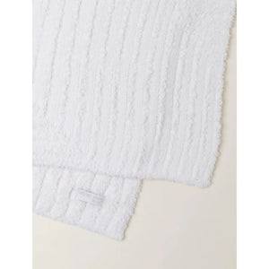 BAREFOOT DREAMS COZYCHIC ANGULAR RIB BLANKET - CREAM