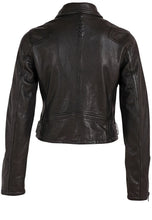 Load image into Gallery viewer, MAURITIUS BITA RF LEATHER JACKET - BLACK
