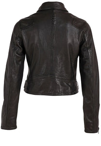 MAURITIUS BITA RF LEATHER JACKET - BLACK