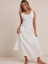 Load image into Gallery viewer, NZ BY NIC+ZOE POINTELLE RIB ELLA TANK - PAPER WHITE
