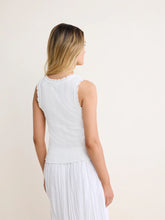 Load image into Gallery viewer, NZ BY NIC+ZOE POINTELLE RIB ELLA TANK - PAPER WHITE
