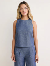 Load image into Gallery viewer, NZ BY NIC+ZOE CHAMBRAY MIX STEVIE TANK - INDIGO MIX
