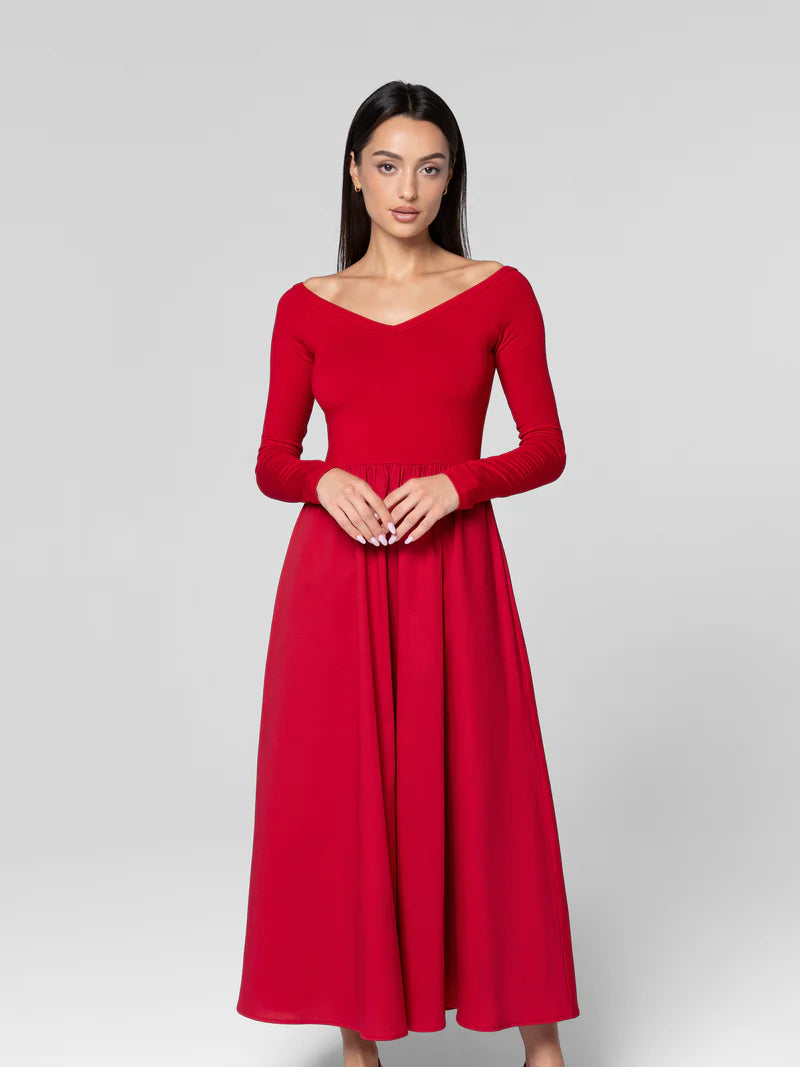 BELEN STELLA DRESS - RED