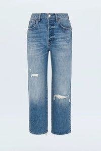 PISTOLA CASSIE CROP HIGH RISE STRAIGHT CROP JEAN - HONOR DISTRESSED