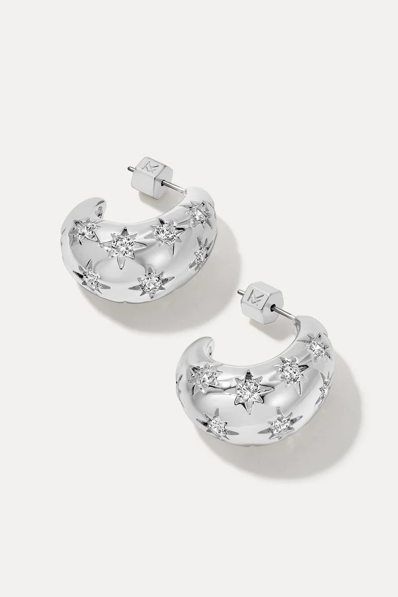 MIRANDA FRYE CELESTE HOOPS - SILVER