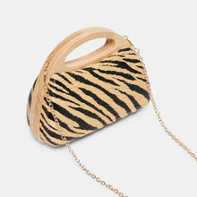 Load image into Gallery viewer, DOLCE VITA MAELIE HANDBAG - BLACK NATURAL ZEBRA RAFFIA
