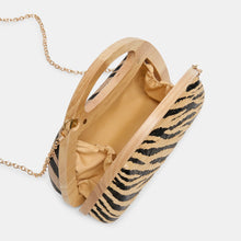 Load image into Gallery viewer, DOLCE VITA MAELIE HANDBAG - BLACK NATURAL ZEBRA RAFFIA
