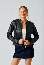 Load image into Gallery viewer, MAURITIUS KATHARINA RF LEATHER JACKET - BLACK

