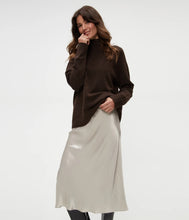 Load image into Gallery viewer, MICHAEL STARS LEILA BIAS MIDI SKIRT - CEMENT
