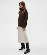 Load image into Gallery viewer, MICHAEL STARS LEILA BIAS MIDI SKIRT - CEMENT
