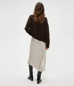 MICHAEL STARS LEILA BIAS MIDI SKIRT - CEMENT