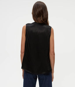 MICHAEL STARS MITZI COWL NECK TOP - BLACK