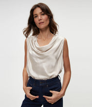 Load image into Gallery viewer, MICHAEL STARS MITZI COWL NECK TOP - CEMENT
