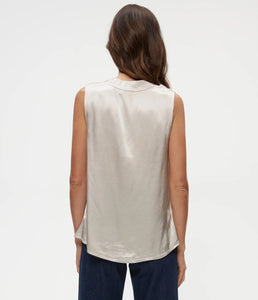 MICHAEL STARS MITZI COWL NECK TOP - CEMENT