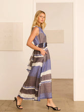 Load image into Gallery viewer, NIC+ZOE GOLD LABEL GALLERY STRIPE LUNA DRESS - BLUE MULTI
