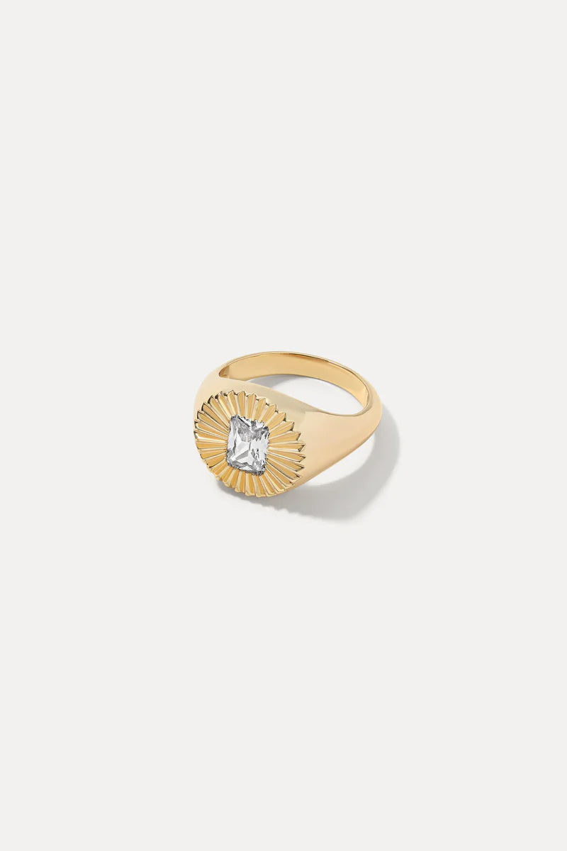MIRANDA FRYE EMBER SIGNET RING - GOLD