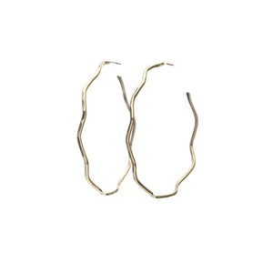 KENDA KIST WAVE HOOP - GOLD FILLED