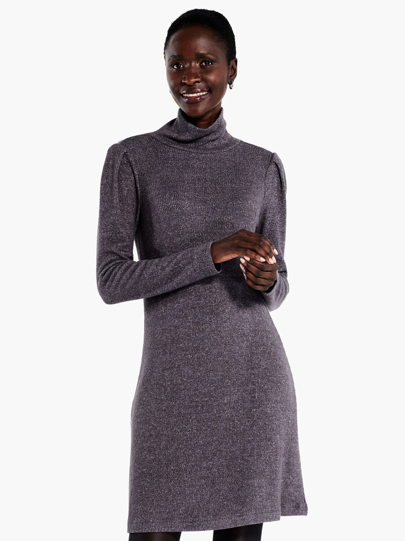 NIC+ZOE COZY RIB DRESS - ECLIPSE