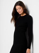 Load image into Gallery viewer, NIC+ZOE RIBBED SWEATER TEE - BLACK ONYX
