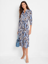 Load image into Gallery viewer, NIC+ZOE WASHED CHEVRON LIVE IN DRESS - BLUE MULTI
