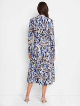 Load image into Gallery viewer, NIC+ZOE WASHED CHEVRON LIVE IN DRESS - BLUE MULTI
