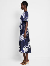 Load image into Gallery viewer, NIC+ZOE WATERCOLOR VINES JENI DRESS - INDIGO MULTI
