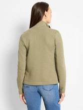 Load image into Gallery viewer, NIC+ZOE LOUNGE AROUND MOTO JACKET - OLIVEWOOD
